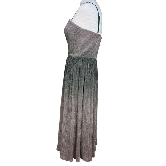NWOT Dress The Population ‘Nadine’ Strapless Dress in Gold/Green Size Small - Picture 3 of 13